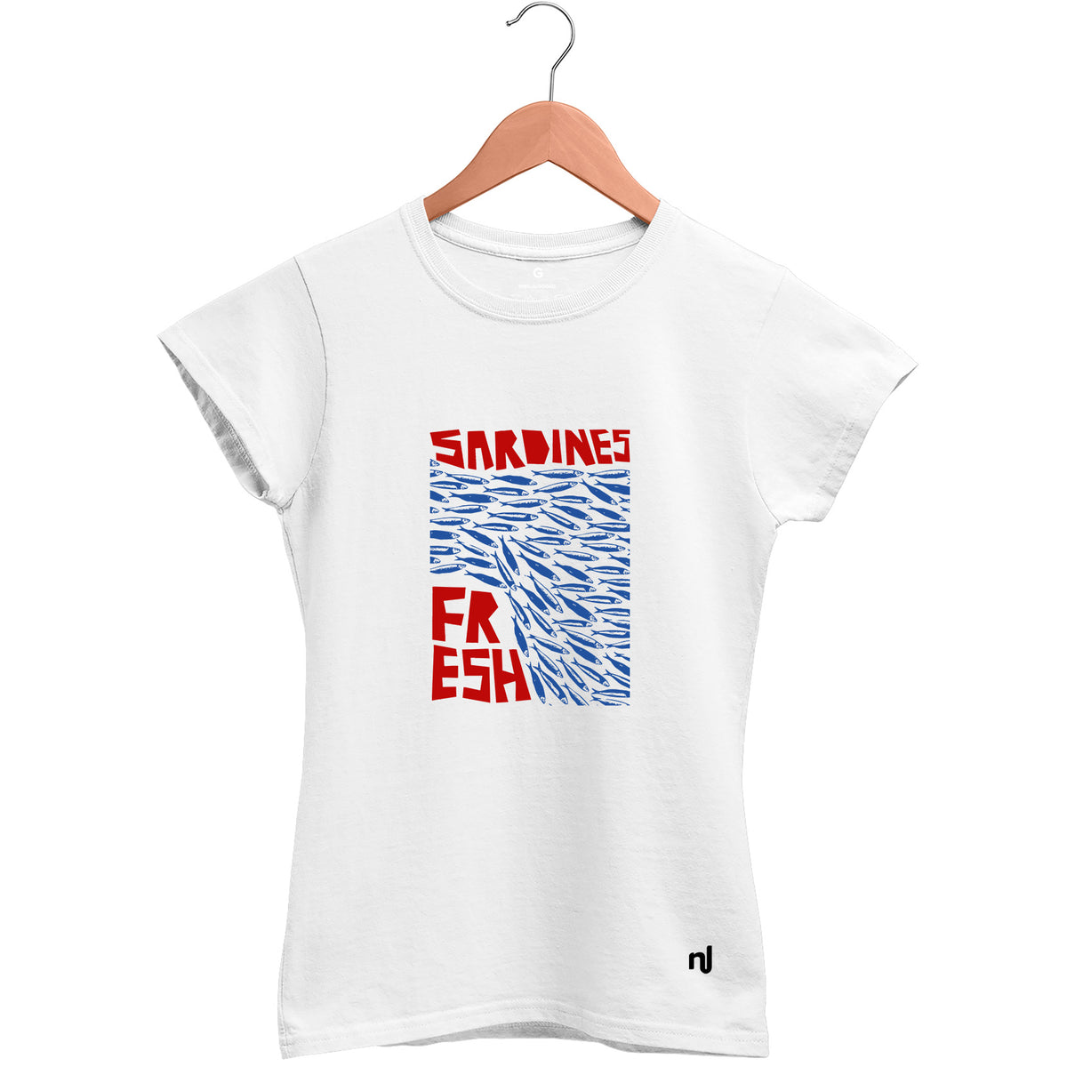 Camiseta Feminina Baby Look Fresh Sardines