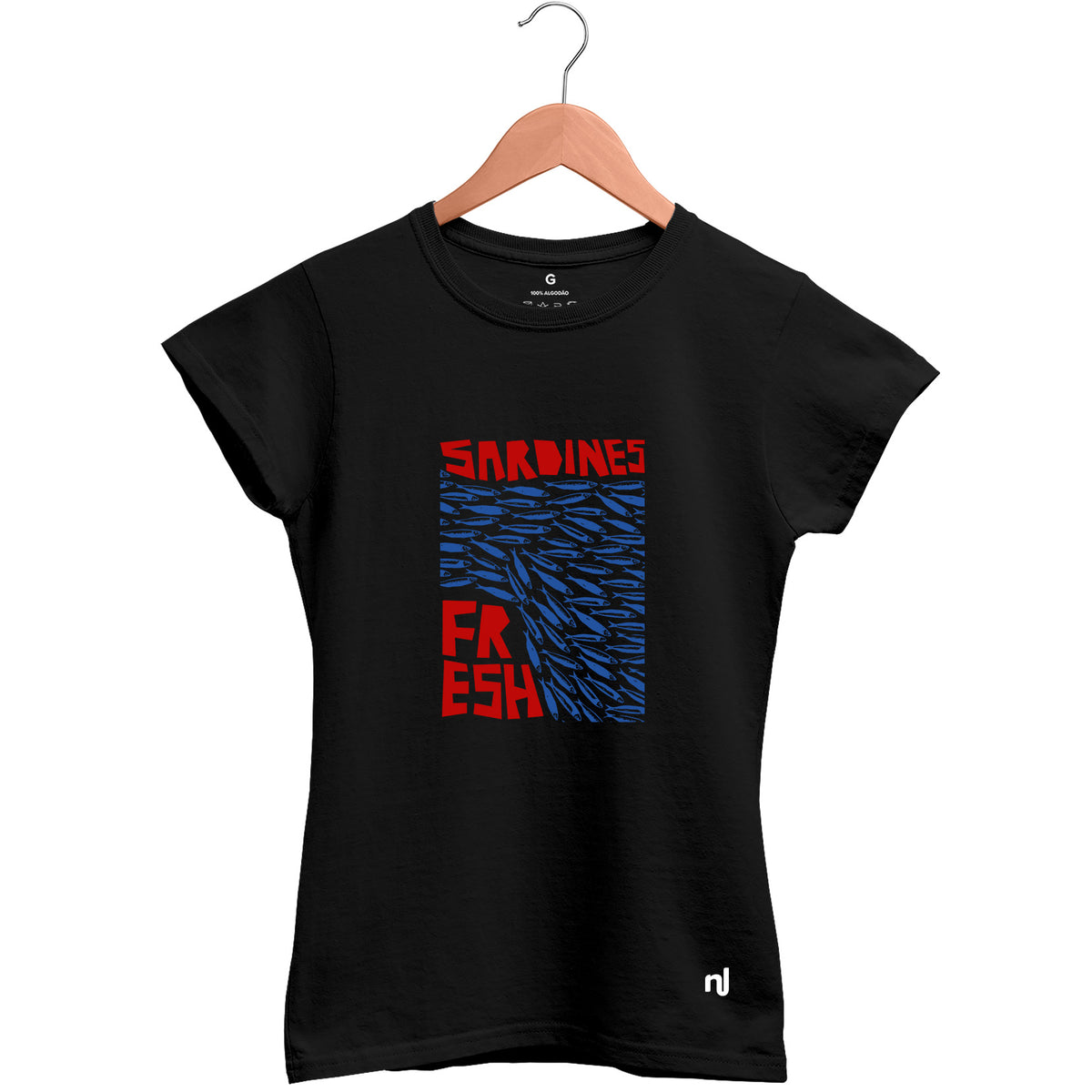 Camiseta Feminina Baby Look Fresh Sardines