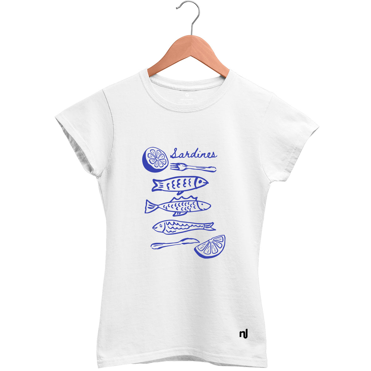 Camiseta Feminina Baby Look Sardines