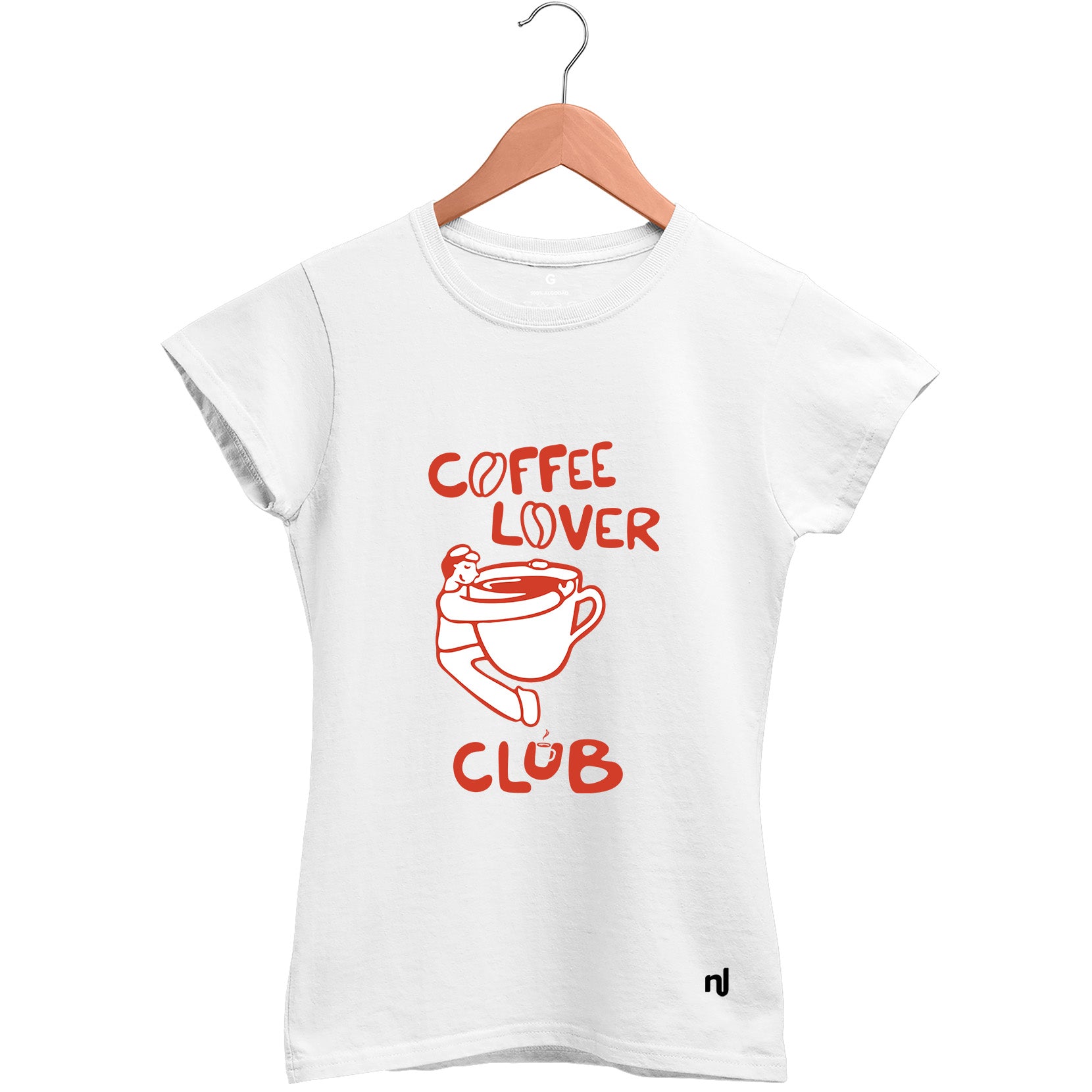 Camiseta Feminina Baby Look Coffee Lover Club