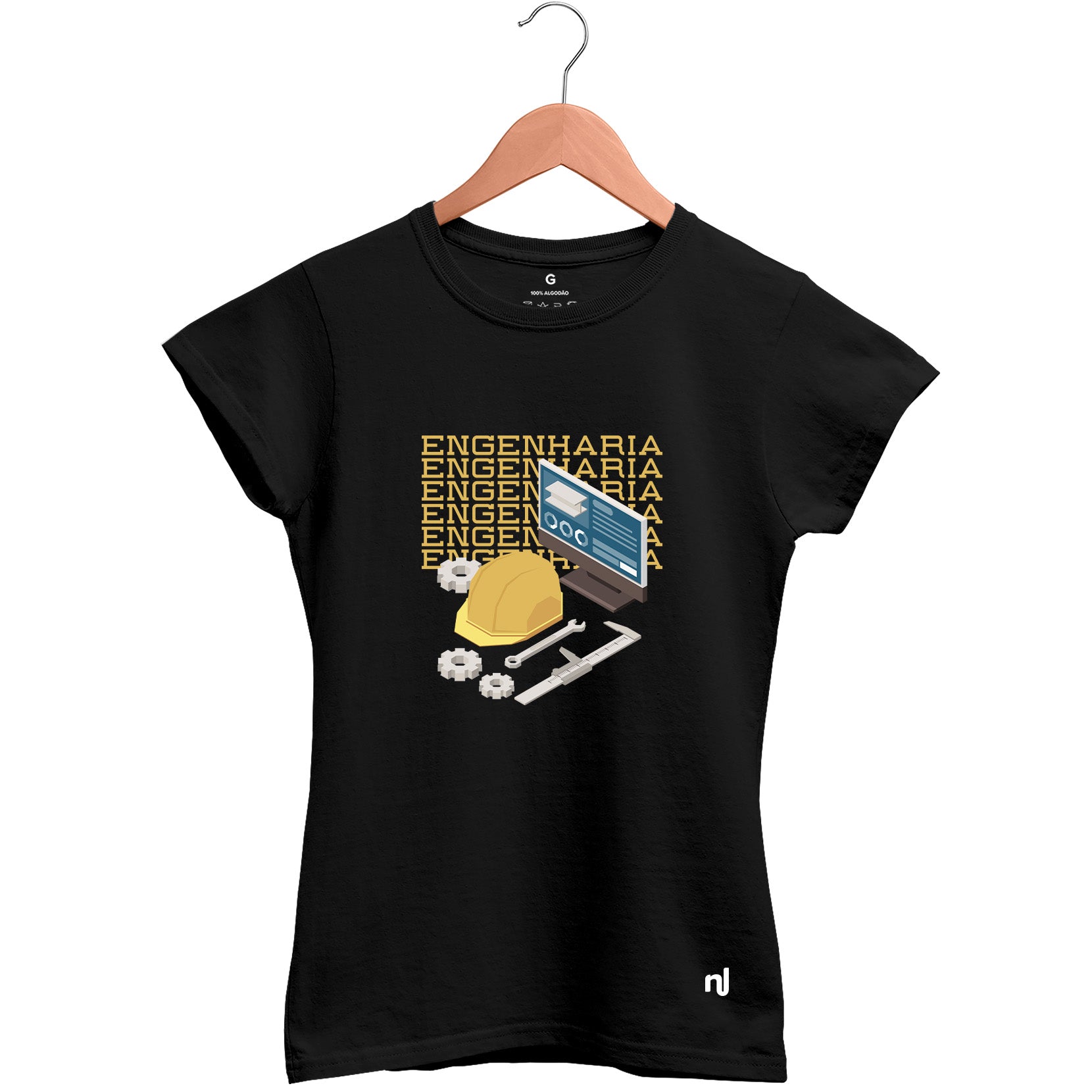 Camiseta Feminina Babylook Engenharia