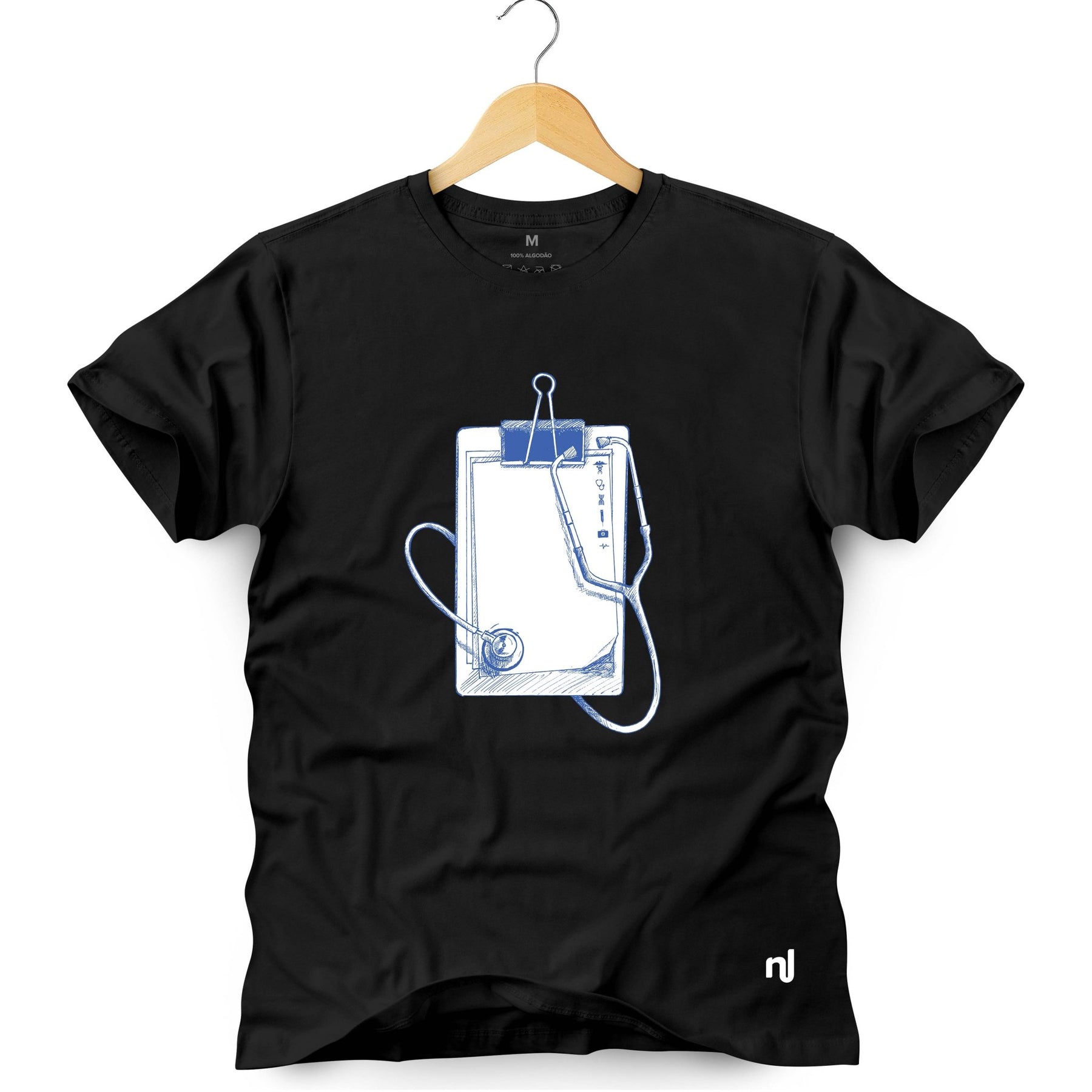 Camiseta Masculina Estetoscópio