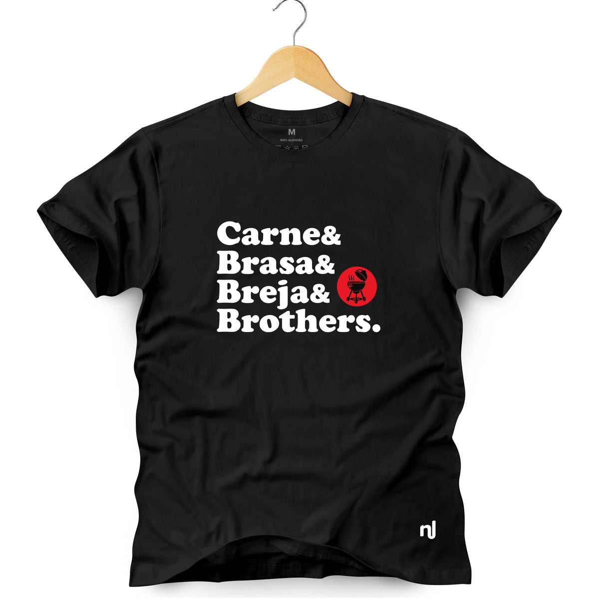 Camiseta Masculina Carne& Brasa& Breja& Brothers