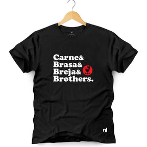 Camiseta Masculina Carne& Brasa& Breja& Brothers