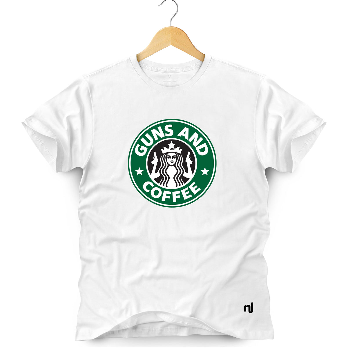 Camiseta Masculina Guns and Coffee