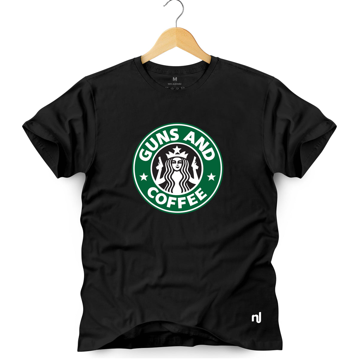 Camiseta Masculina Guns and Coffee