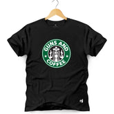 Camiseta Masculina Guns and Coffee