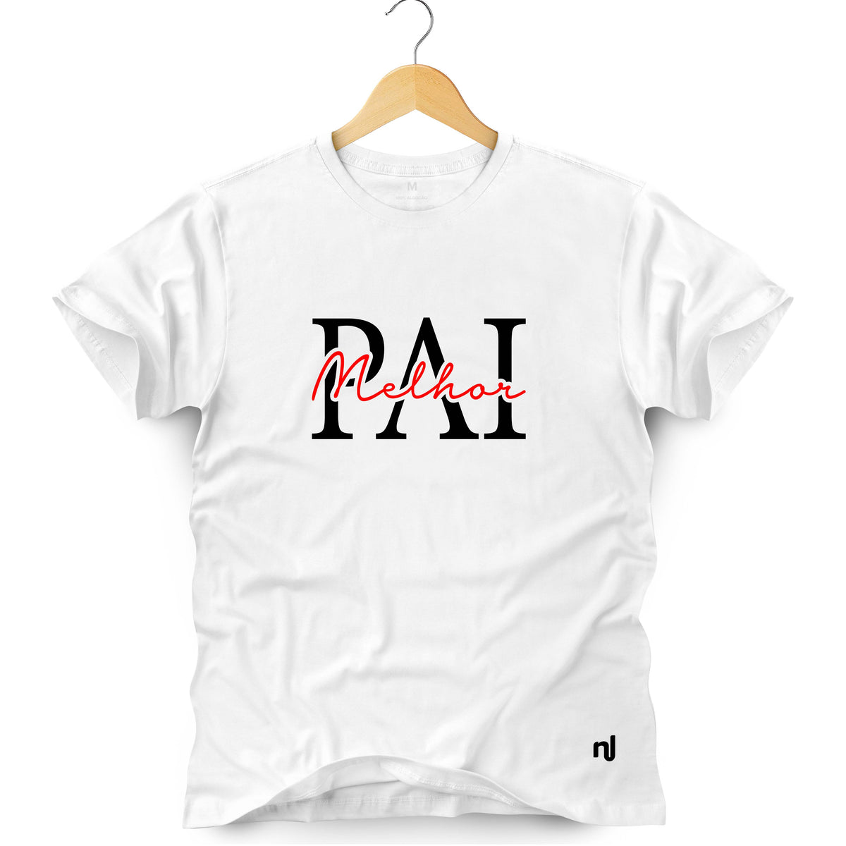 Camiseta Masculina Lettering Melhor Pai