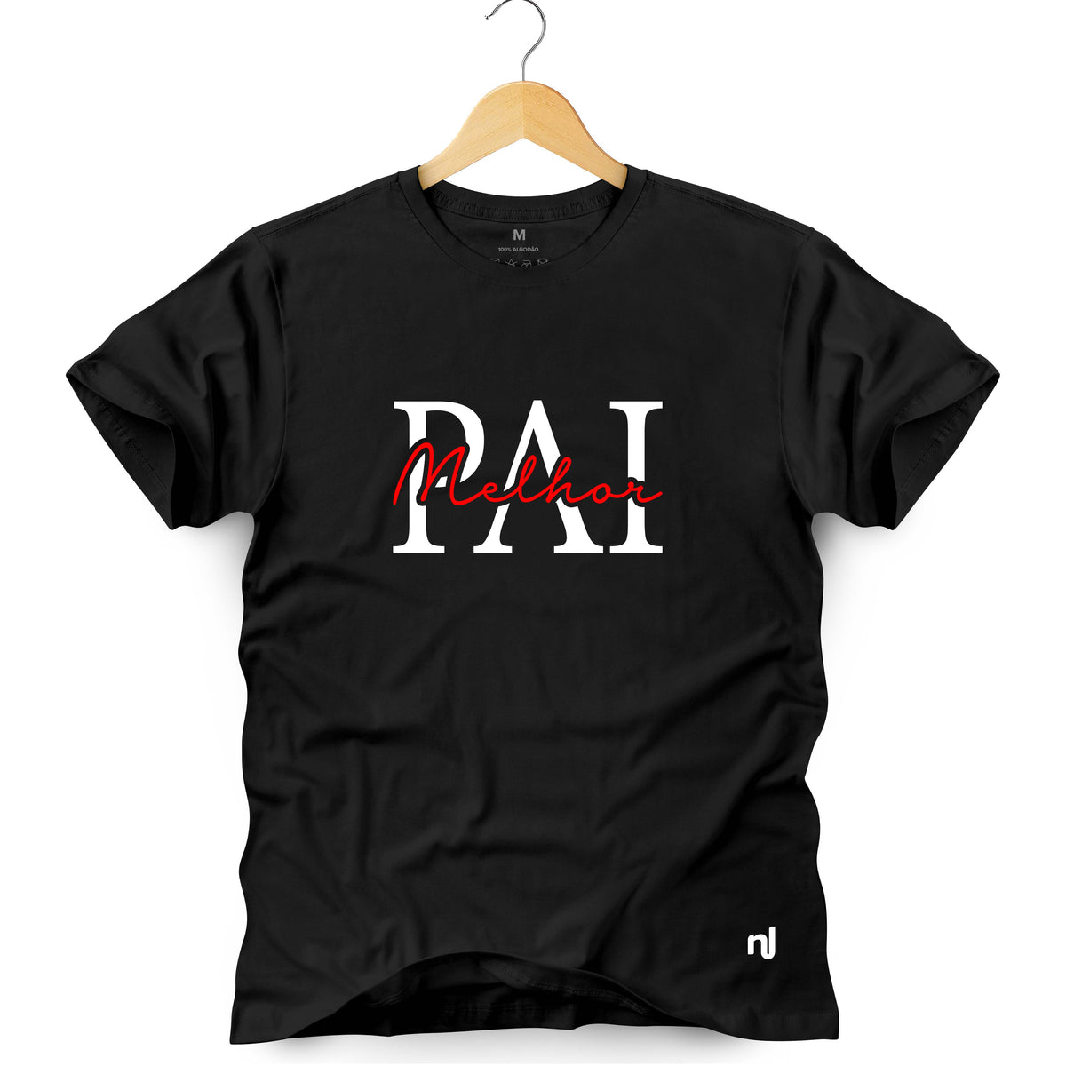 Camiseta Masculina Lettering Melhor Pai