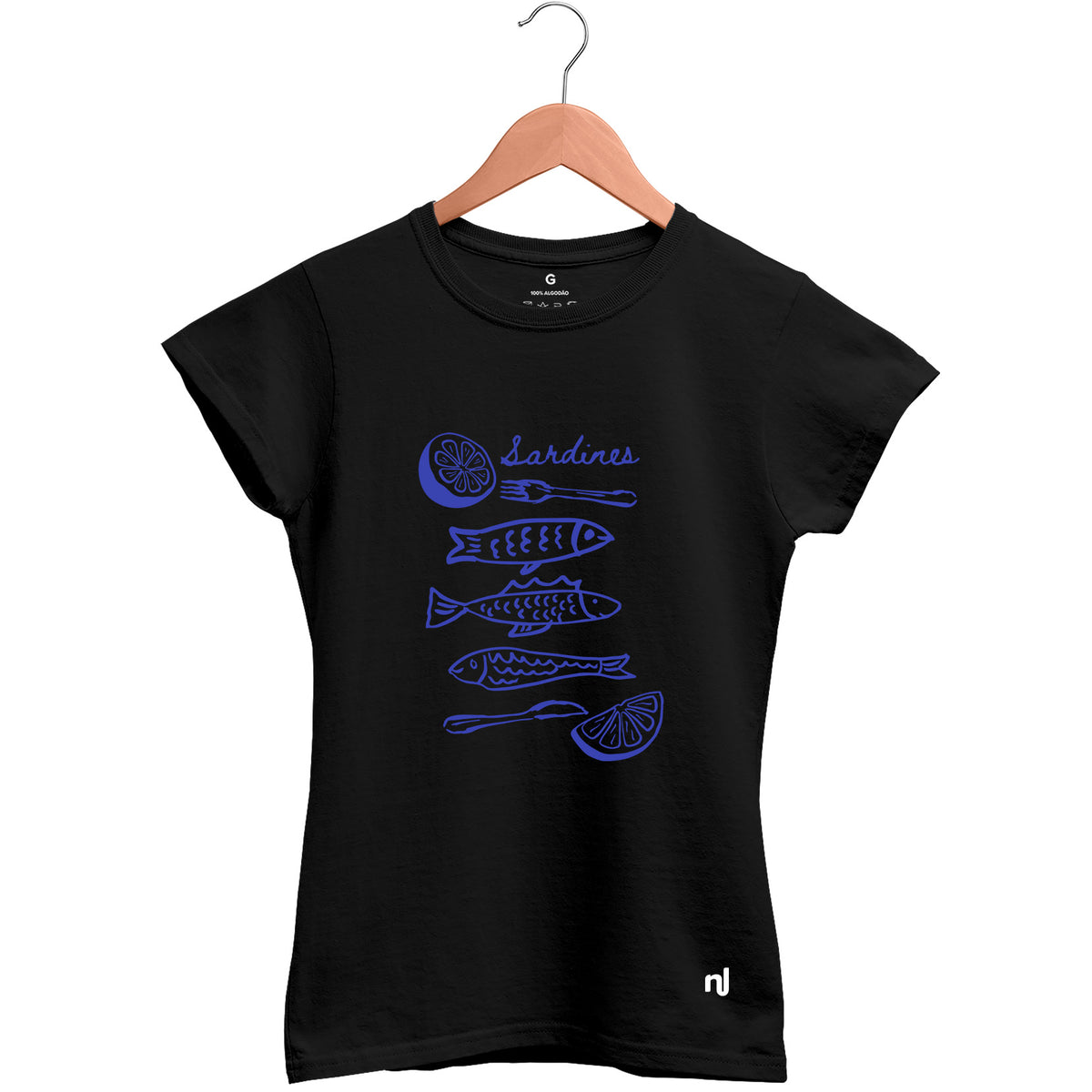Camiseta Feminina Baby Look Sardines