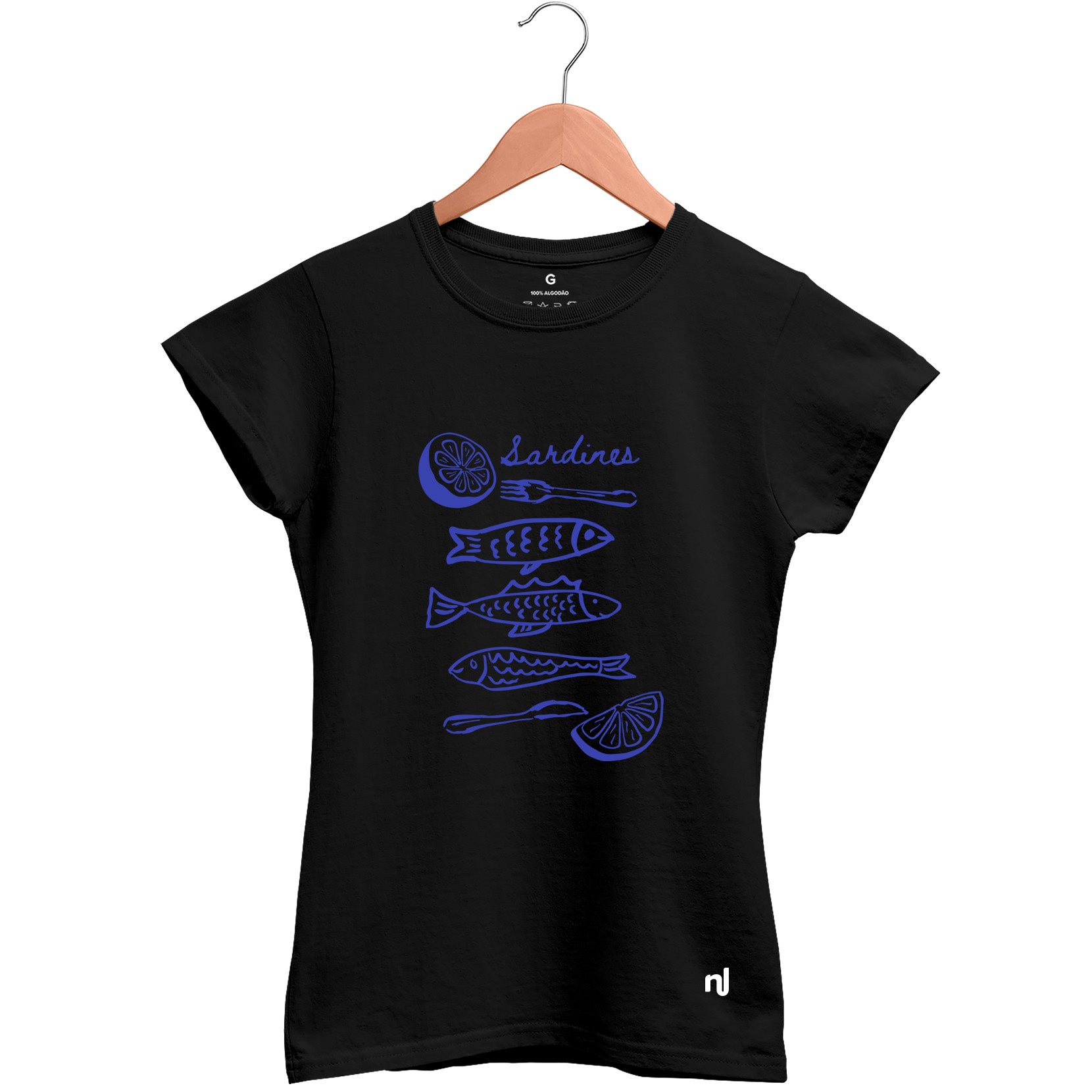 Camiseta Feminina Baby Look Sardines