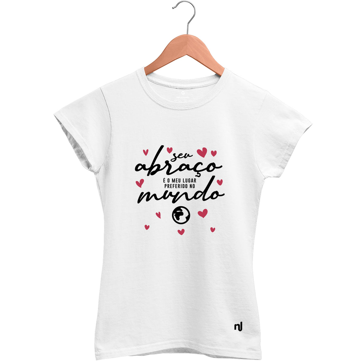 Camiseta Feminina Baby Look Seu Abraço