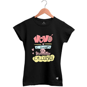 Camiseta Feminina Babylook Amor em Dobro