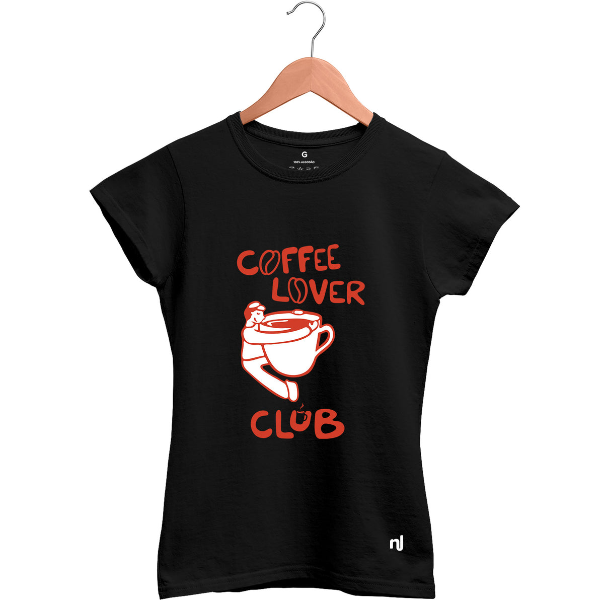 Camiseta Feminina Baby Look Coffee Lover Club