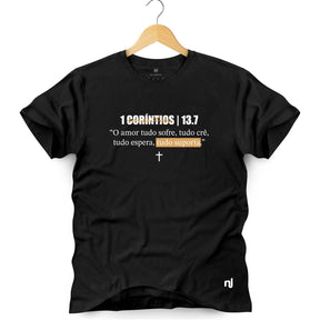 Camiseta Masculina Coríntios 13.7