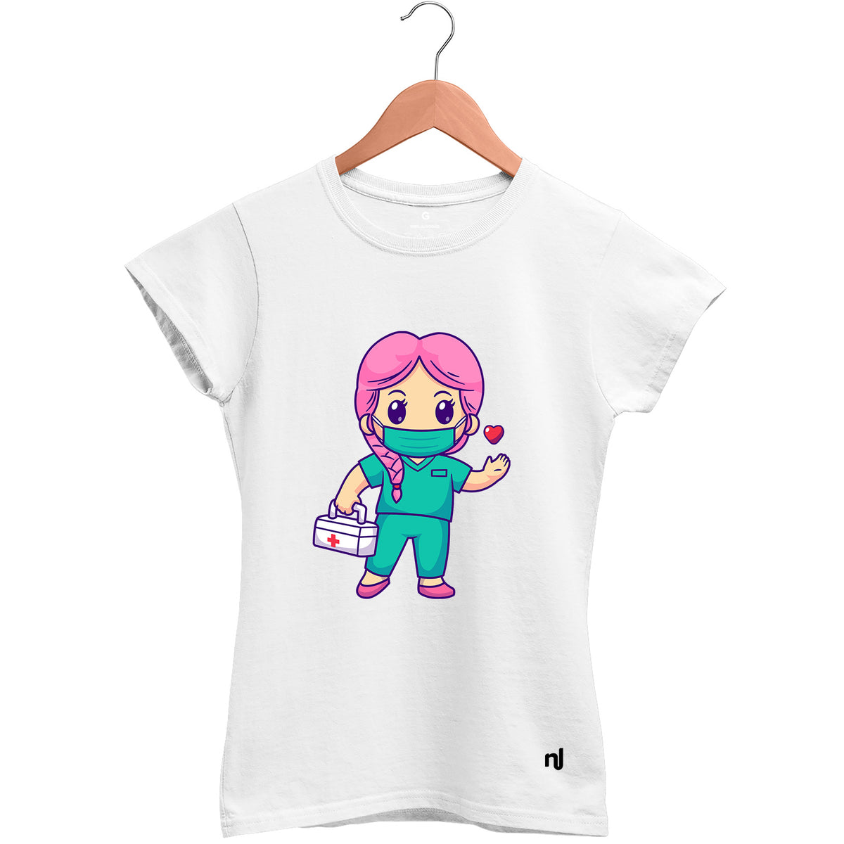 Camiseta Feminina Babylook Enfermeira