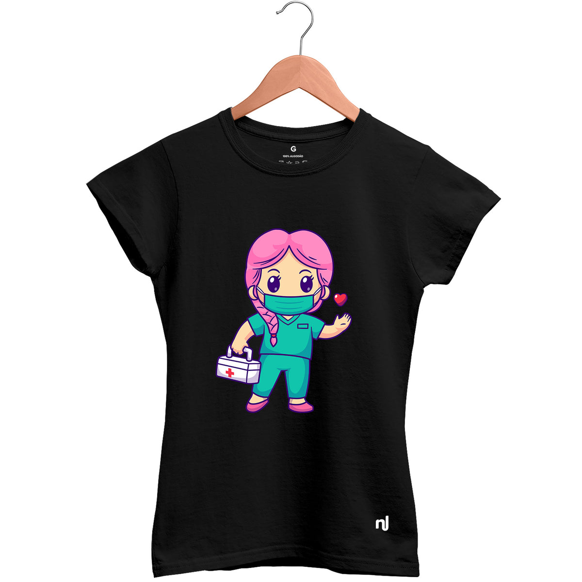 Camiseta Feminina Babylook Enfermeira