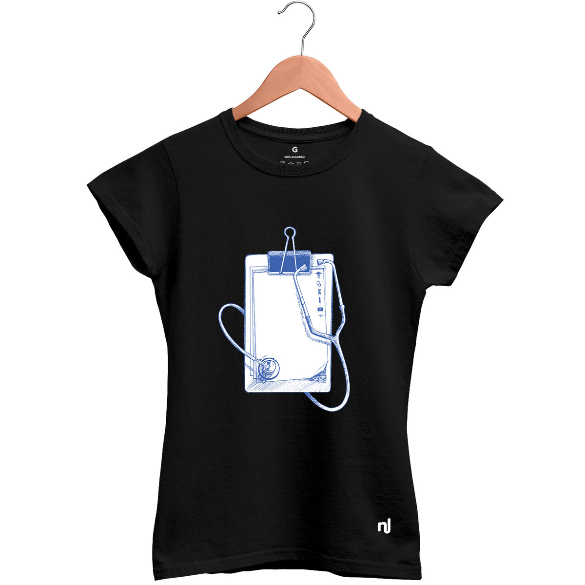 Camiseta Feminina Babylook Estetoscópio