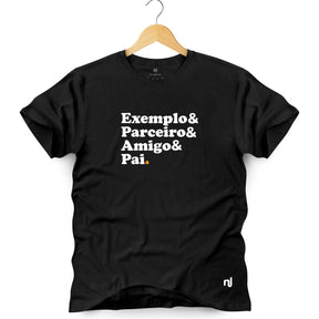 Camiseta Masculina Exemplo& Parceiro& Amigo& Pai