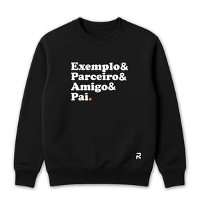 Moletom Unissex Exemplo& Parceiro& Amigo& Pai