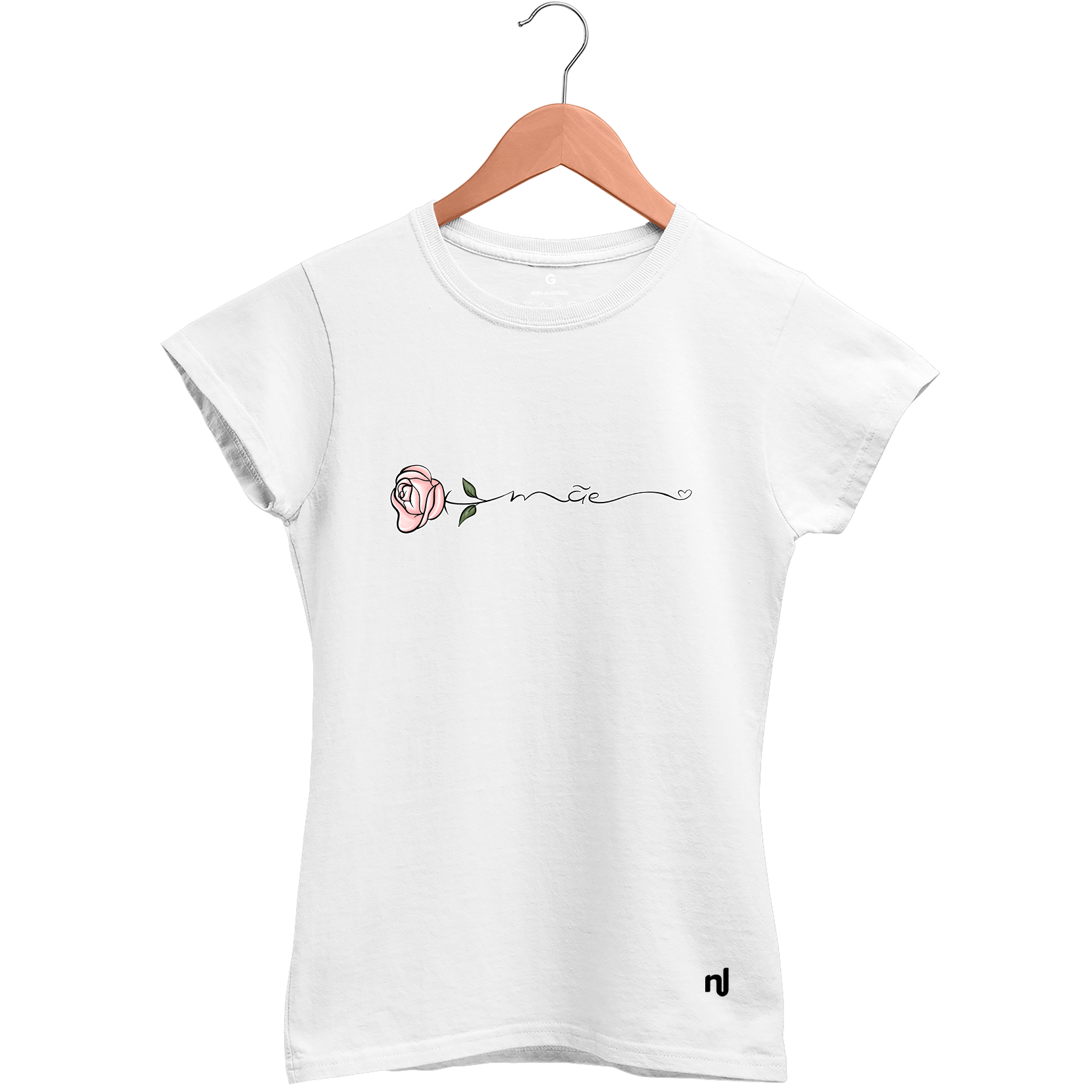 Camiseta Feminina Babylook Mãe Rosa