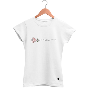 Camiseta Feminina Babylook Mãe Rosa