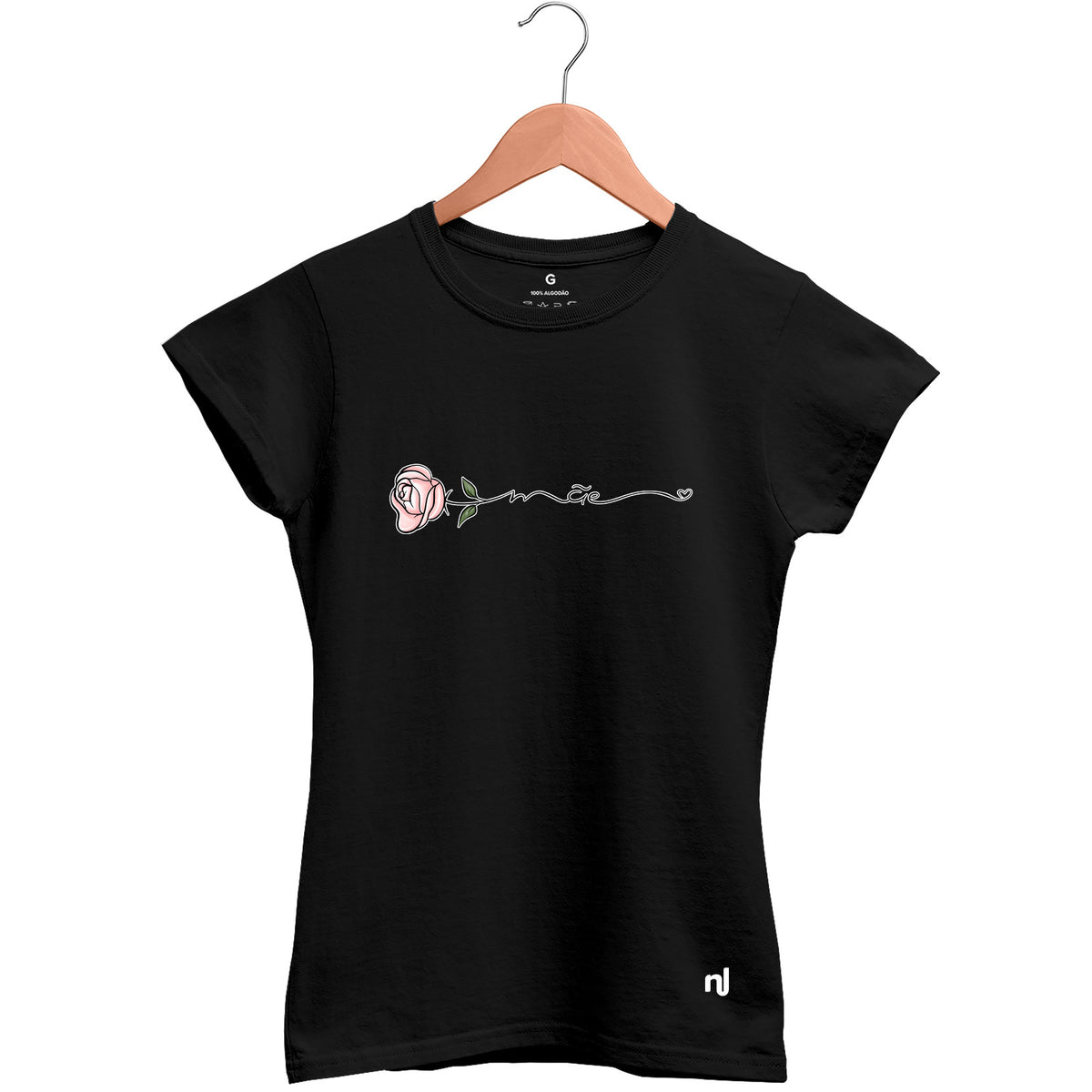 Camiseta Feminina Babylook Mãe Rosa