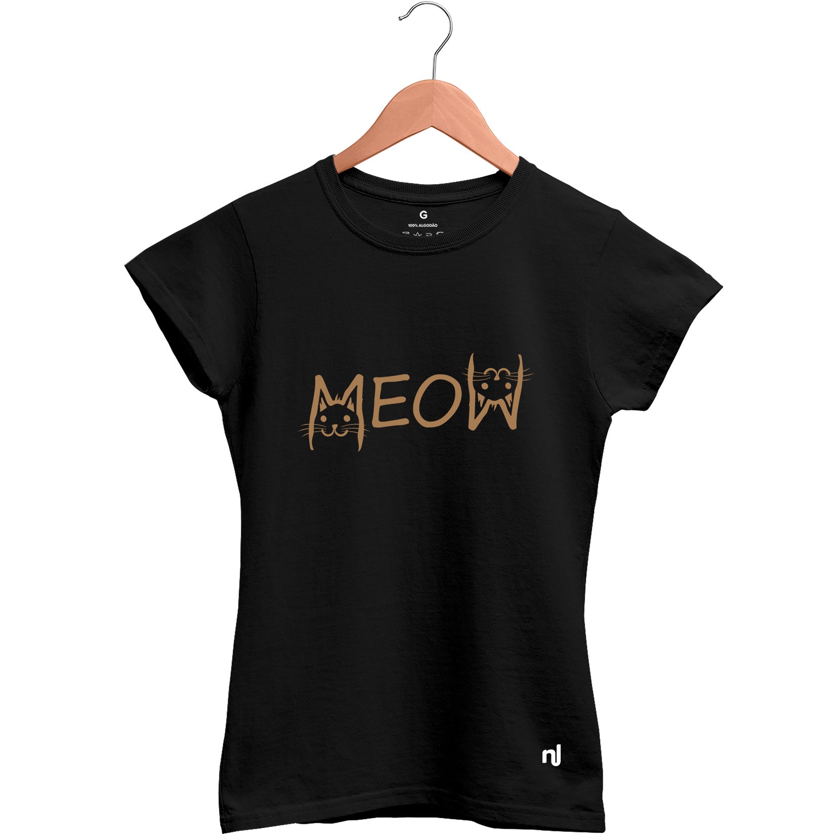 Camiseta Feminina Babylook Meow