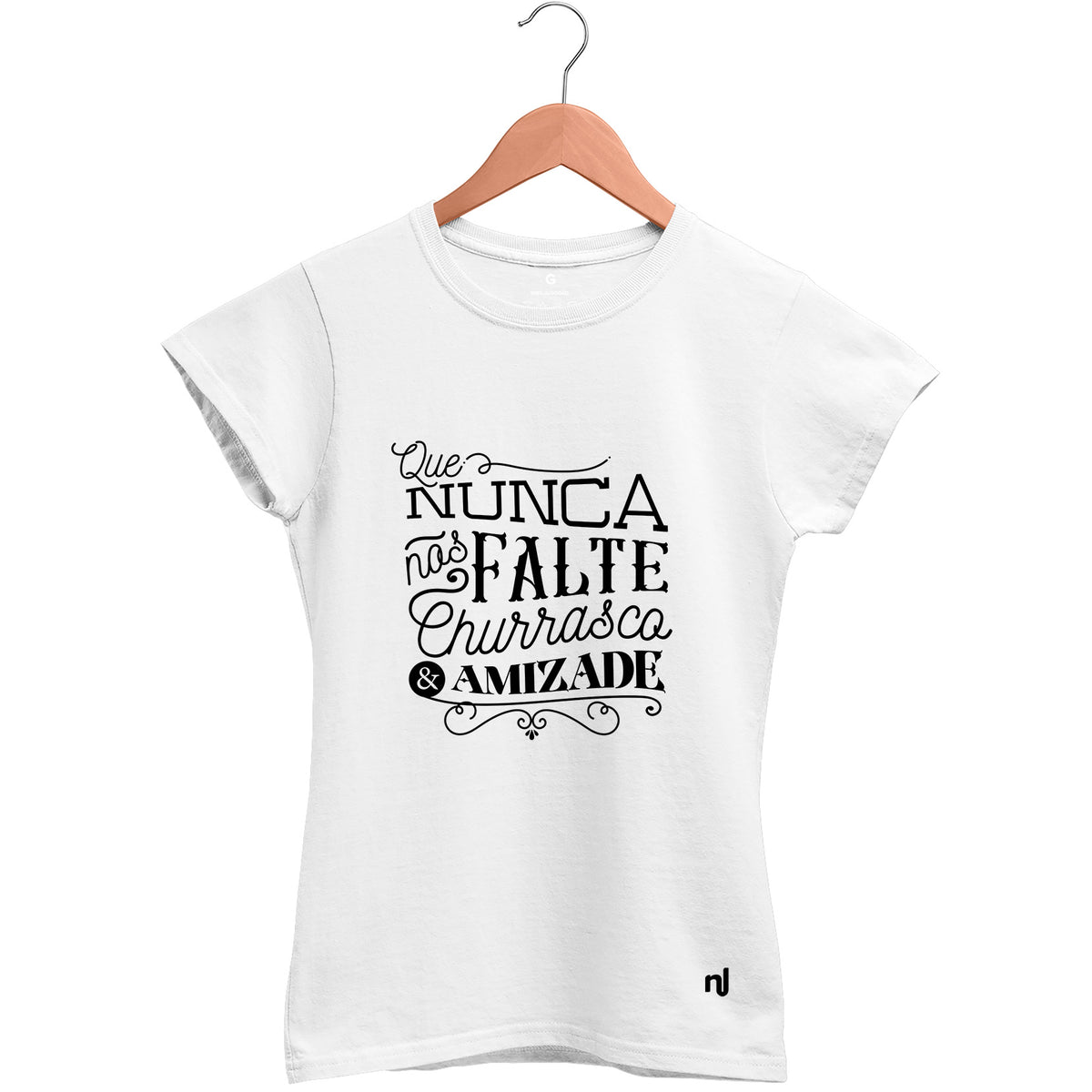 Camiseta Feminina Baby Look Churrasco & Amizade