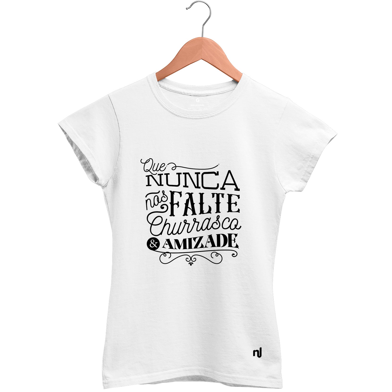 Camiseta Feminina Baby Look Churrasco & Amizade