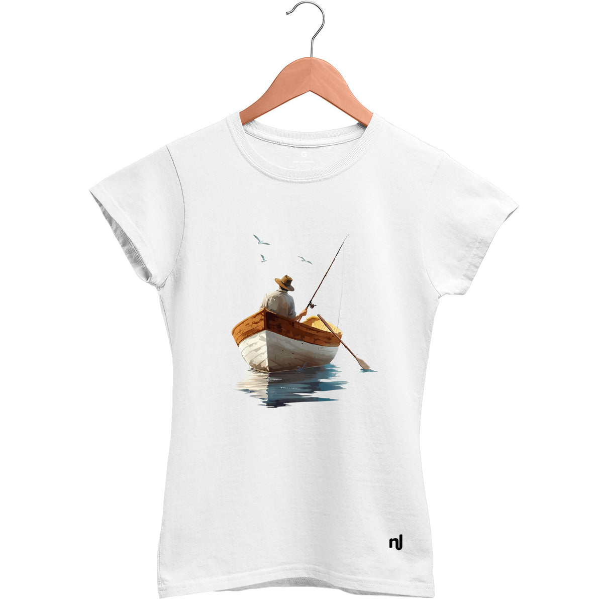Camiseta Feminina Baby Look Pescador
