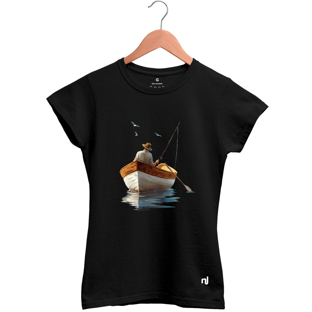 Camiseta Feminina Baby Look Pescador