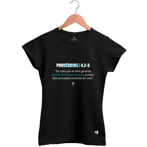 Camiseta Feminina Babylook Provérbios 4.2-3