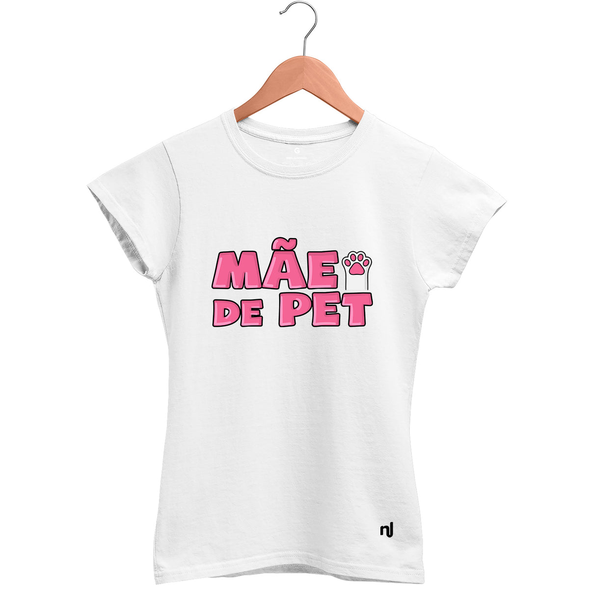 Camiseta Feminina Babylook Mãe de Pet