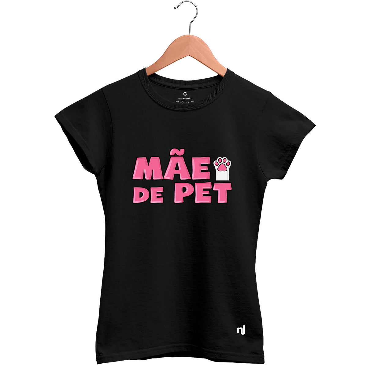 Camiseta Feminina Babylook Mãe de Pet
